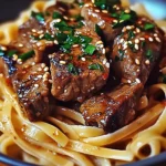 Sweet and Spicy Garlic Steak Pasta