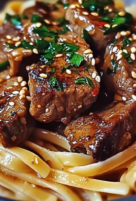 Sweet and Spicy Garlic Steak Pasta