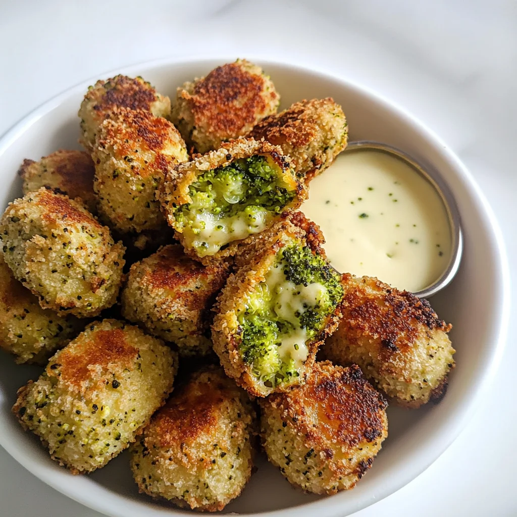 Air Fryer Broccoli Cheddar Poppers
