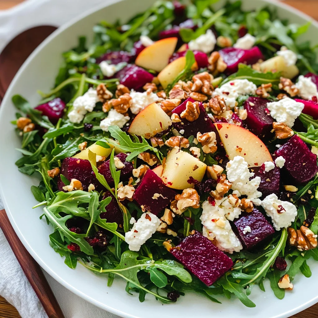 Beet and Goat Cheese Arugula Salad