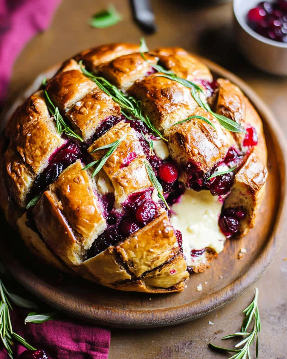 Cranberry Brie Pull-Apart Bread