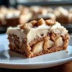 Decadent Apple Cinnamon Blondies with Maple Cream Cheese Frosting