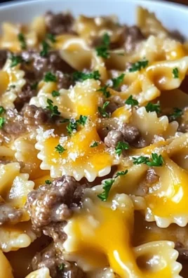 Garlic Butter Beef & Cheesy Bowtie Pasta
