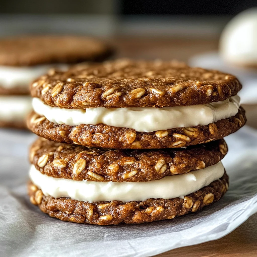 Gingerbread Oatmeal Cream Pies