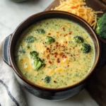 High Protein Broccoli Cheddar Soup