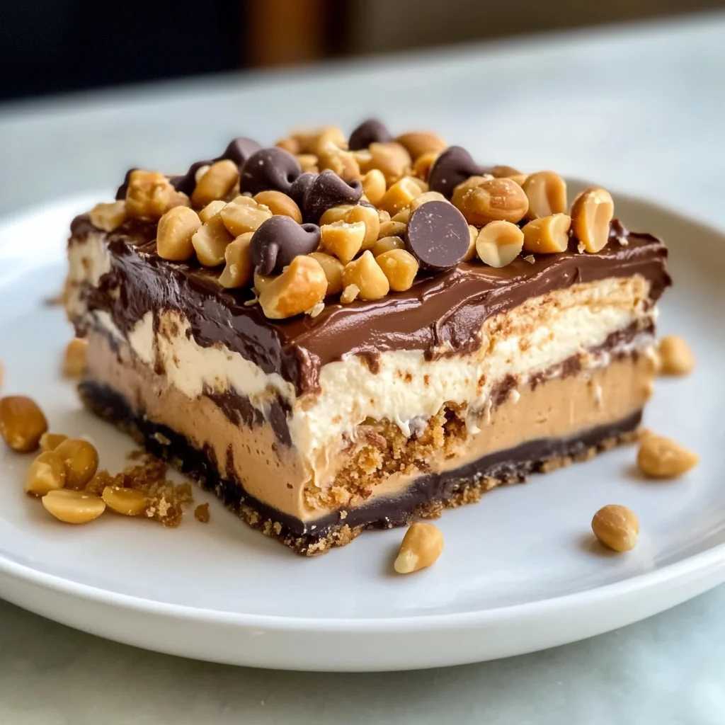 No-Bake Peanut Butter Lasagna