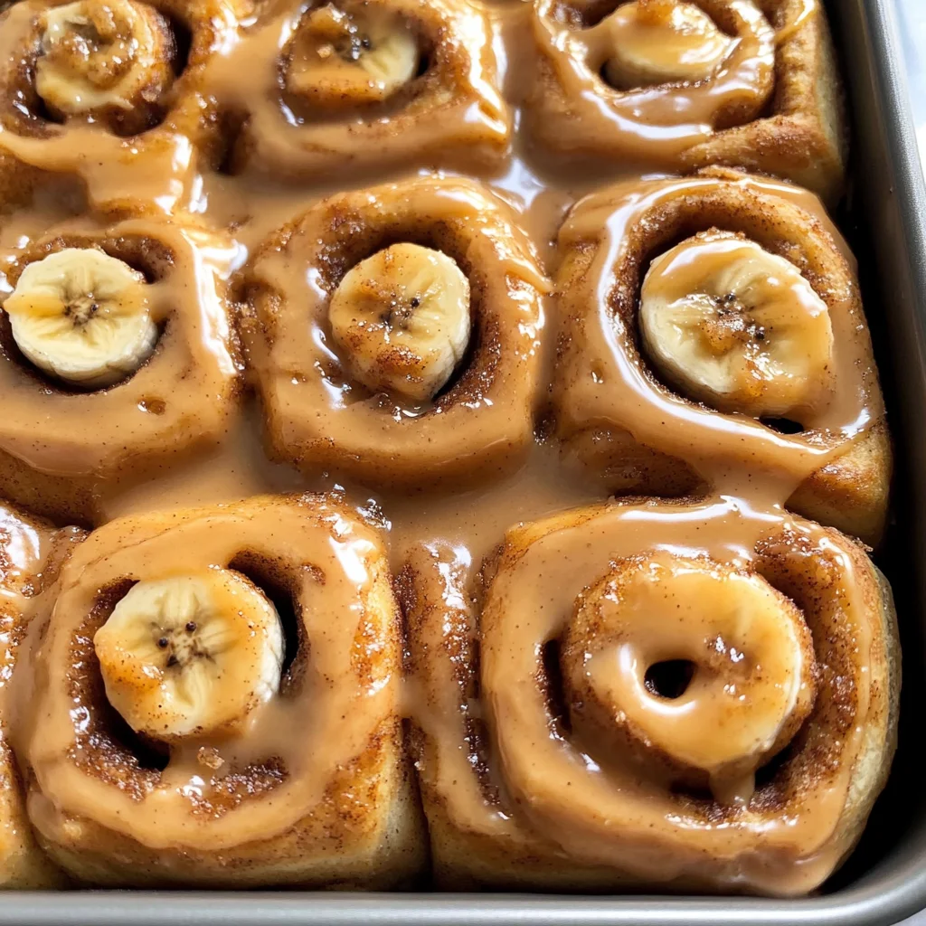 Peanut Butter Banana Cinnamon Rolls