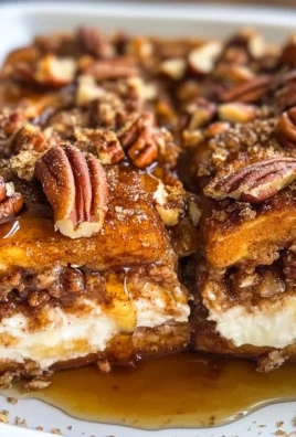 Pumpkin French Toast Bake with Cream Cheese Filling