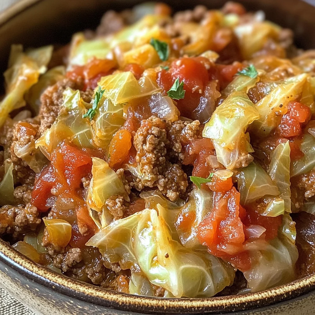 Slow Cooker Unstuffed Cabbage Rolls