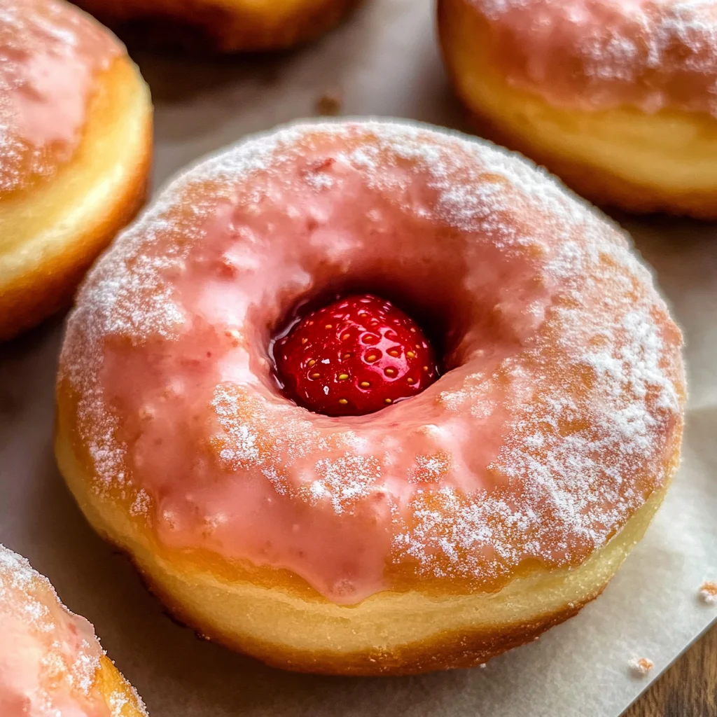 Strawberry Cheesecake Stuffed Donuts