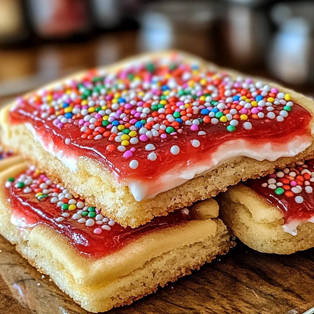 Strawberry Pop Tart Sugar Cookies