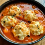 Tomato Dumpling Soup