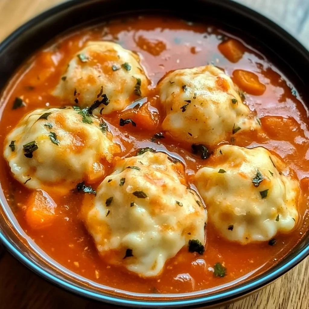 Tomato Dumpling Soup