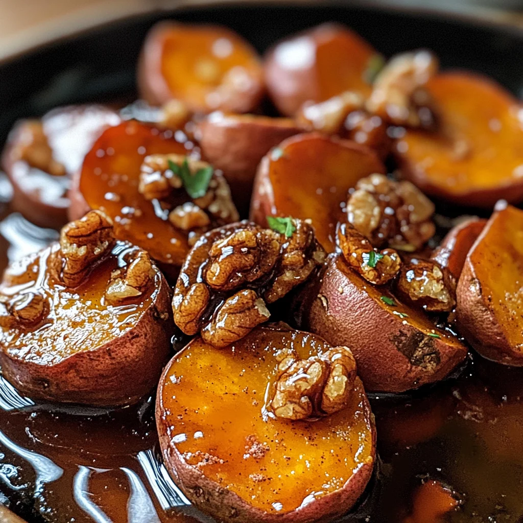 Walnut Maple Roasted Sweet Potatoes
