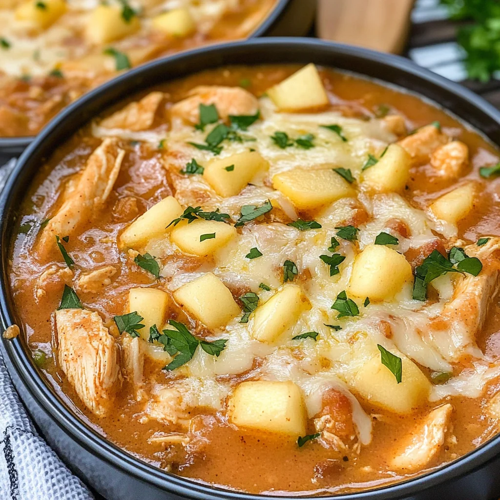 White Cheddar & Apple Chicken Chili