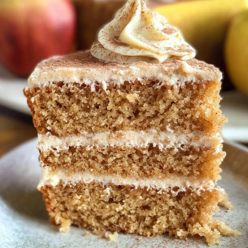 Applesauce Cake with Cinnamon Cream Cheese Frosting