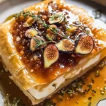 Baked Brie in Puff Pastry with Honey and Fig