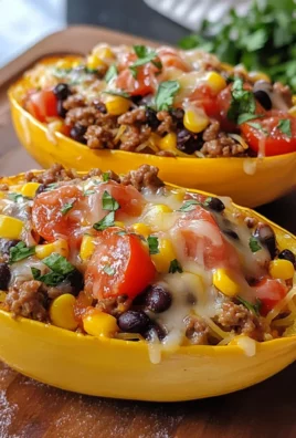 Burrito Spaghetti Squash Boats