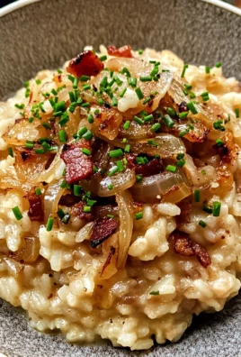 Caramelized Onion, Bacon, and Parmesan Risotto