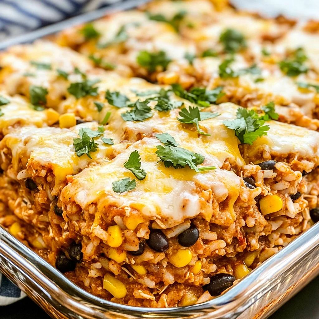 Chicken Enchilada Rice Casserole