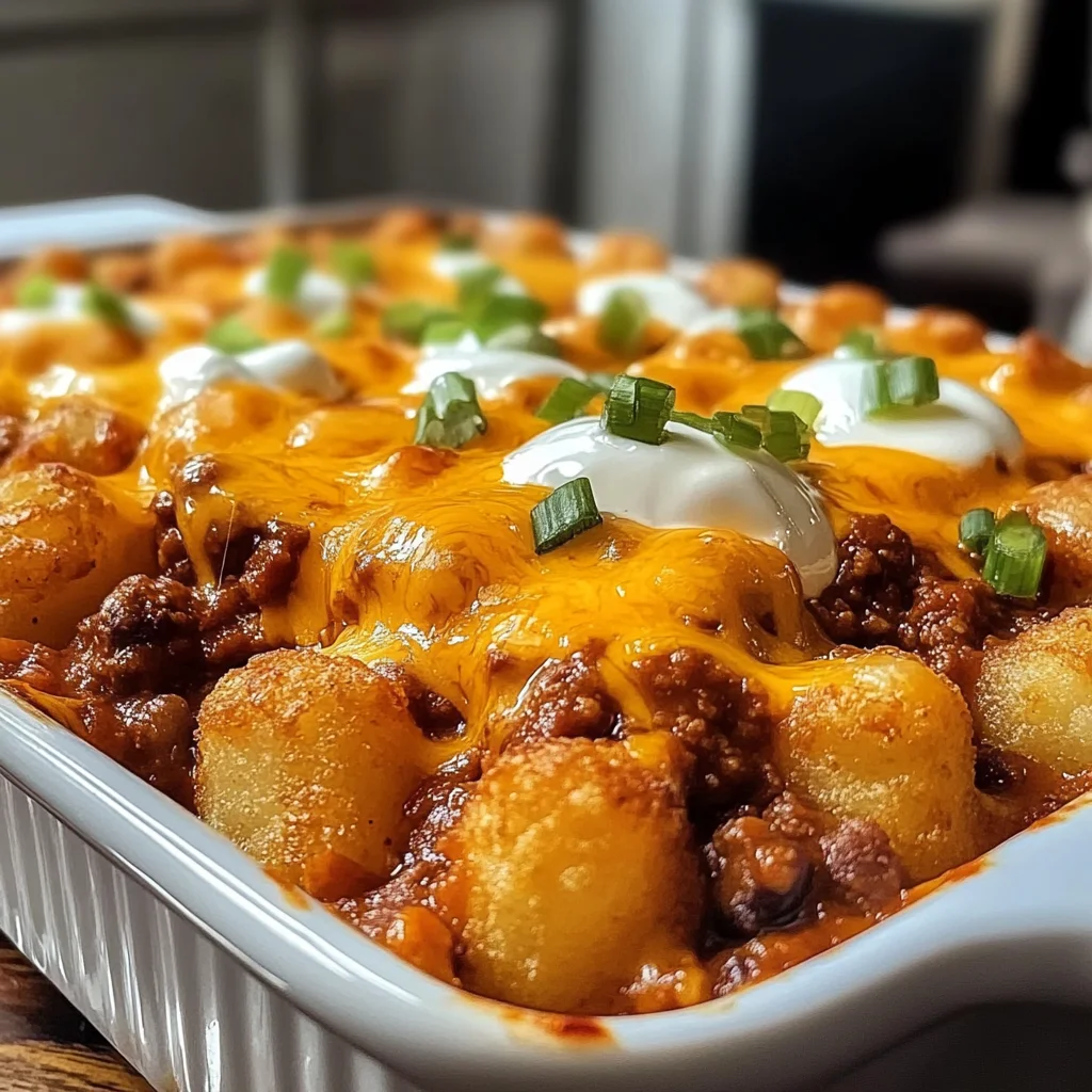 Chili Cheese Tater Tot Casserole: A Family Favorite Dish!
