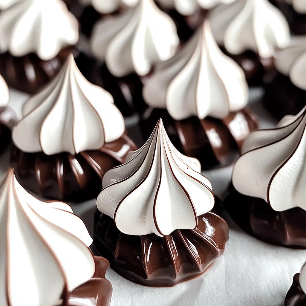 Chocolate Dipped Meringue Cookies