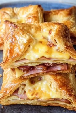 Crispy Ham & Cheese Puff Pastry Stacks