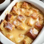 Custard Bread Pudding with Vanilla Sauce
