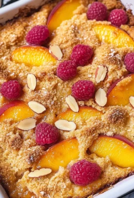 Easy Peach and Raspberry Cobbler