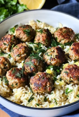 Greek Turkey Meatballs with Lemon Herb Rice