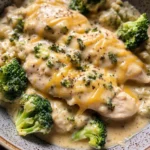 Irresistible Crockpot Creamy Broccoli Cheddar Chicken Delight