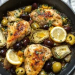 Mediterranean Lemon Chicken with Artichokes & Olives