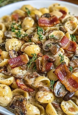 Orecchiette with Mushroom Thyme Sauce