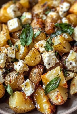 Roasted Potatoes with Baked Feta and Garlic