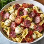 Salami-Mozzarella Tortellini Pasta Salad