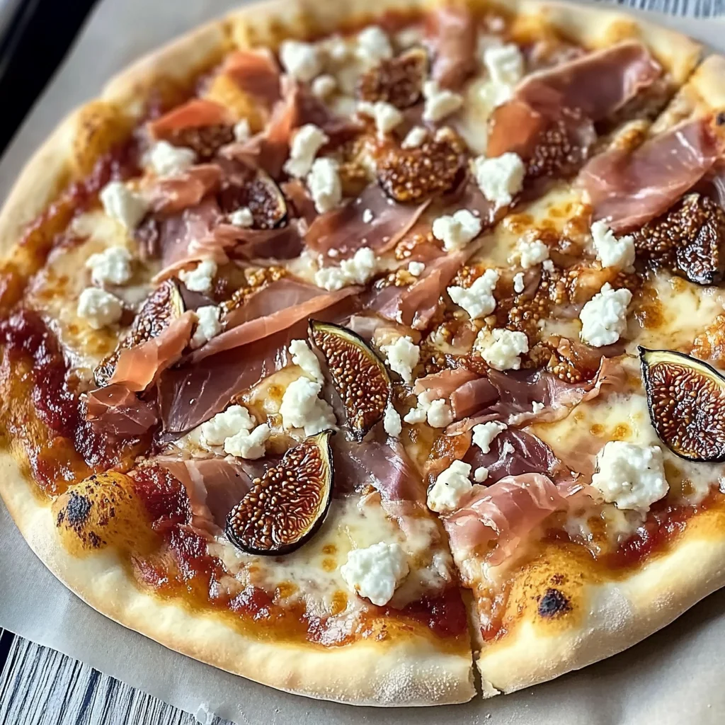 Simple Fig Pizza with Goat Cheese and Prosciutto - Alrightwithme