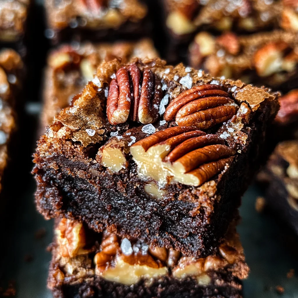 The Best Salted Pecan Pie Brownies