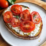 Tomato and Cottage Cheese Toast