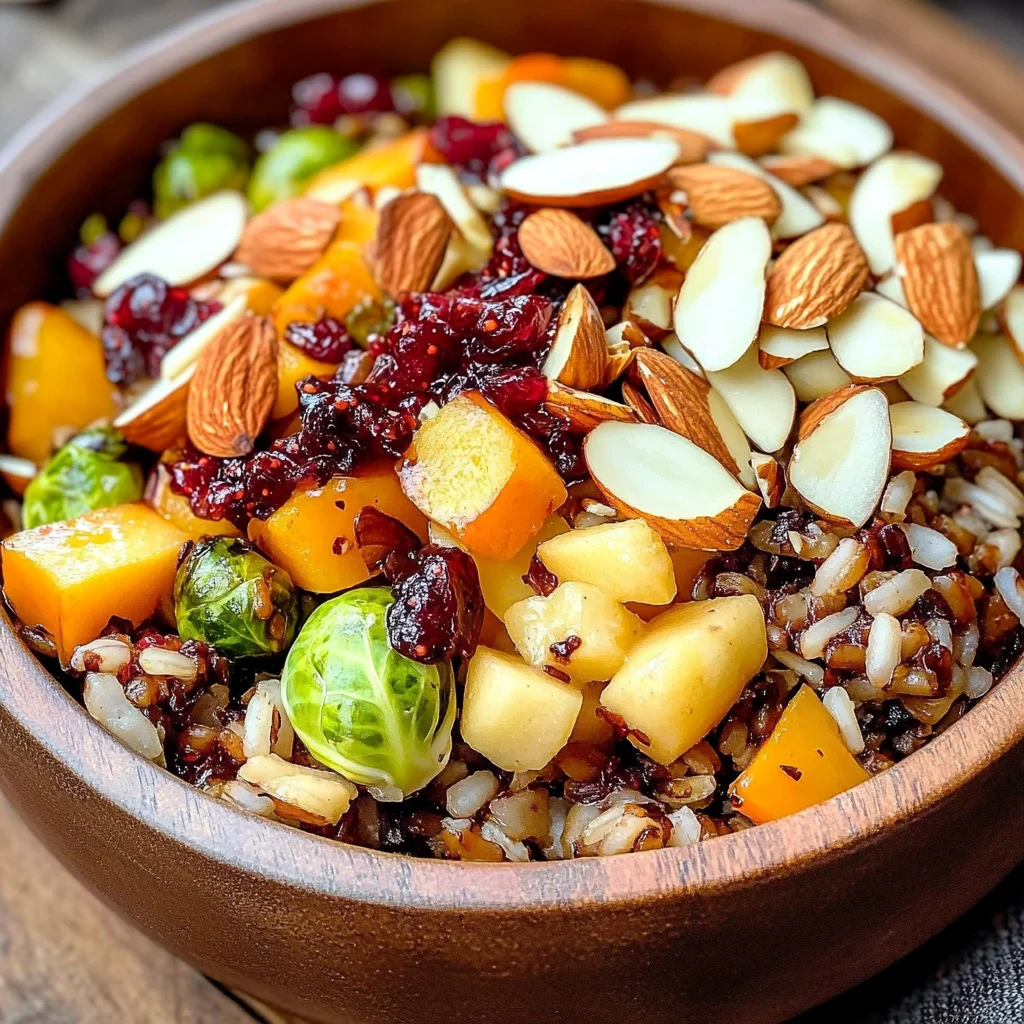 Wild Rice Harvest Bowls with Fig Balsamic Vinaigrette