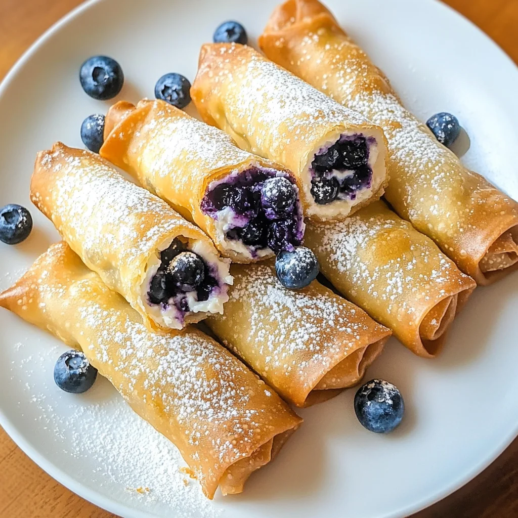 Blueberry Cream Cheese Egg Rolls
