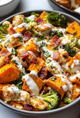Buffalo Chicken Sweet Potato Casserole