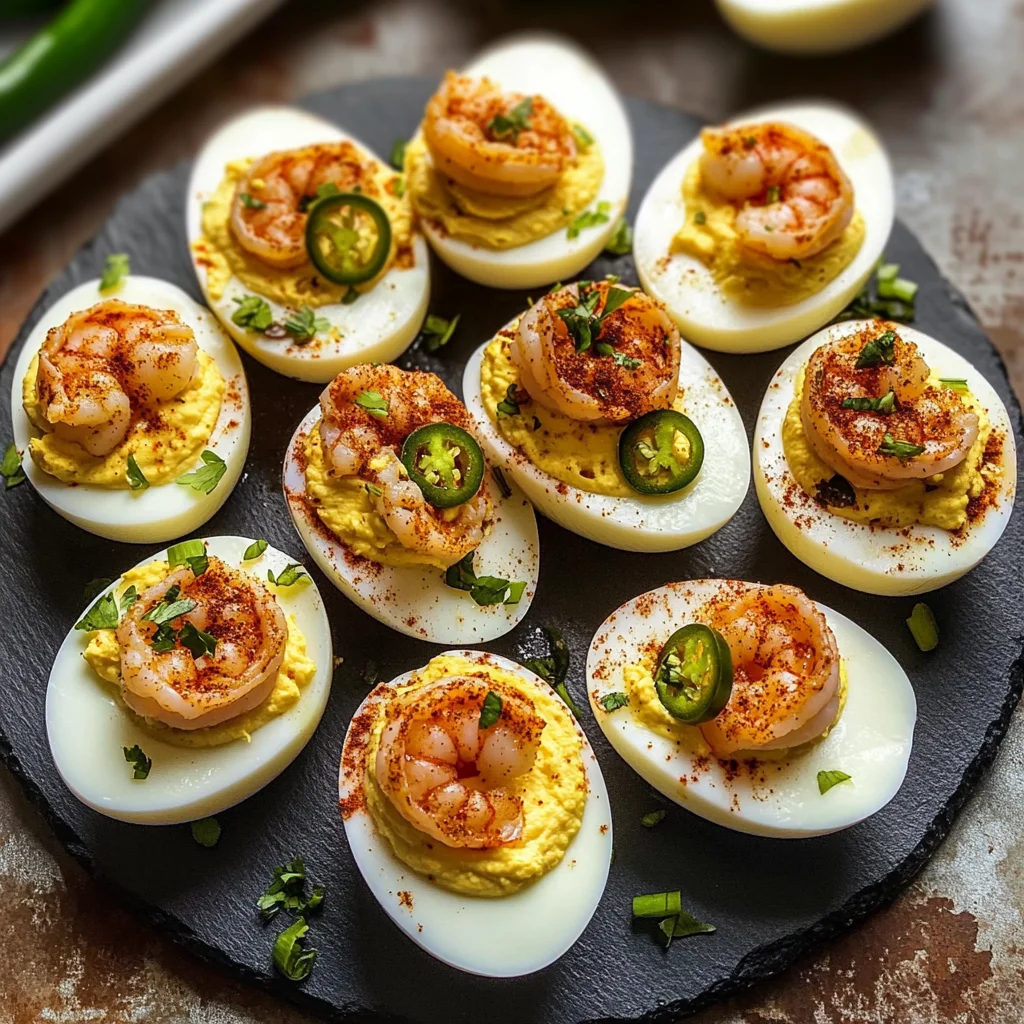Cajun Shrimp Deviled Eggs