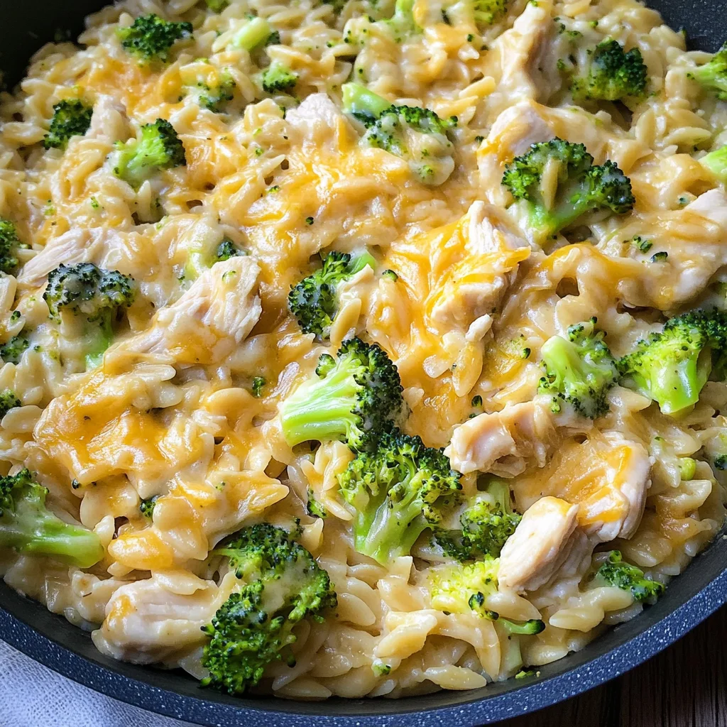 Cheesy Chicken Broccoli Orzo