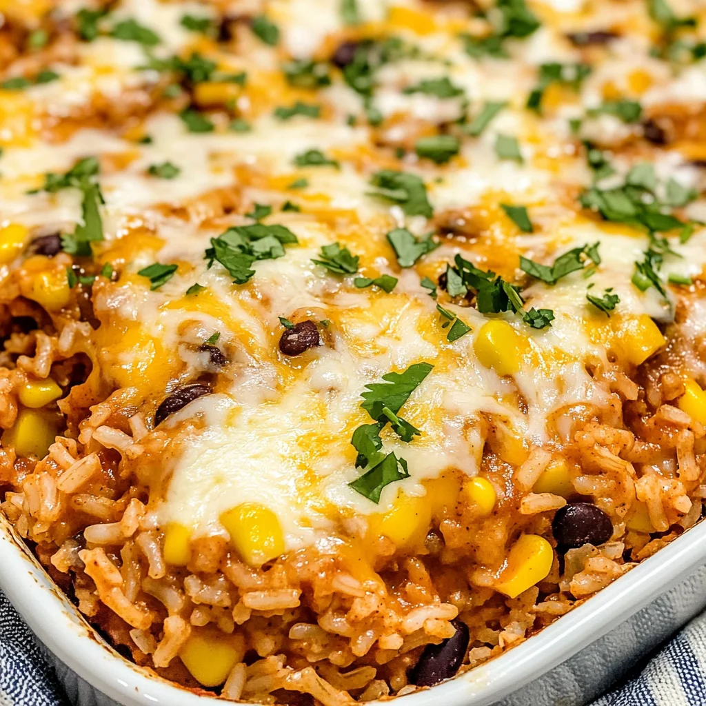 Chicken Enchilada Rice Casserole