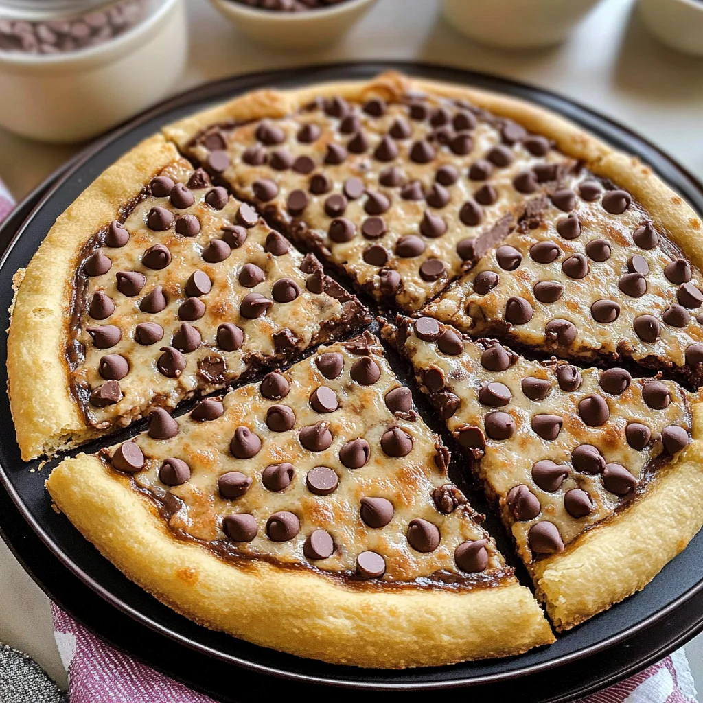 Chocolate Chip Dessert Pizza