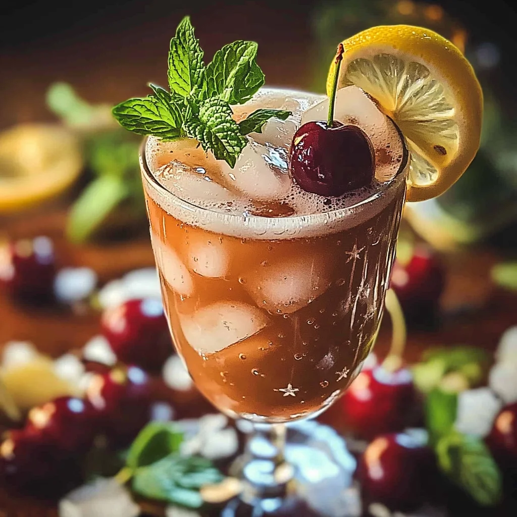 Christmas Cherry Fizz Mocktail Recipe