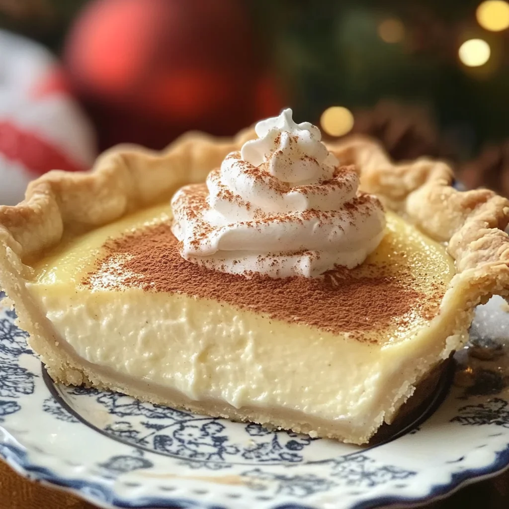 Christmas Eve Cinnamon-Vanilla Creamy Custard Pie Recipe – Festive & Delicious