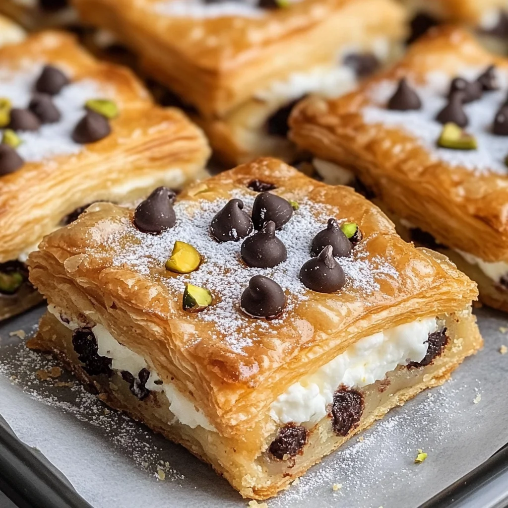Classic Ricotta Cannoli Squares