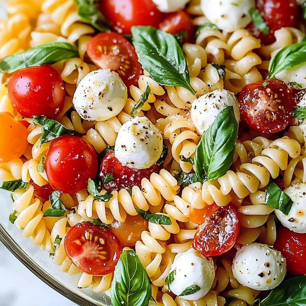 Creamy Caprese Pasta Salad
