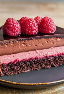 Dark Chocolate Raspberry Mousse Cake
